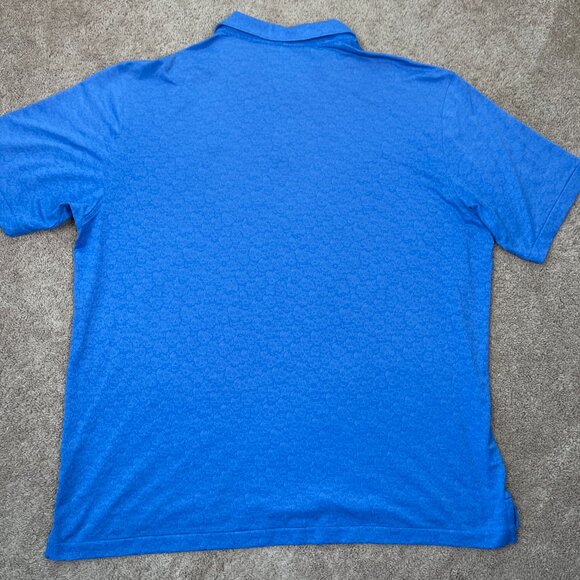 Peter Millar Polo Shirt Mens XXL Blue All Over Skull Print Golf Tennis Boat Prep - Picture 8 of 8